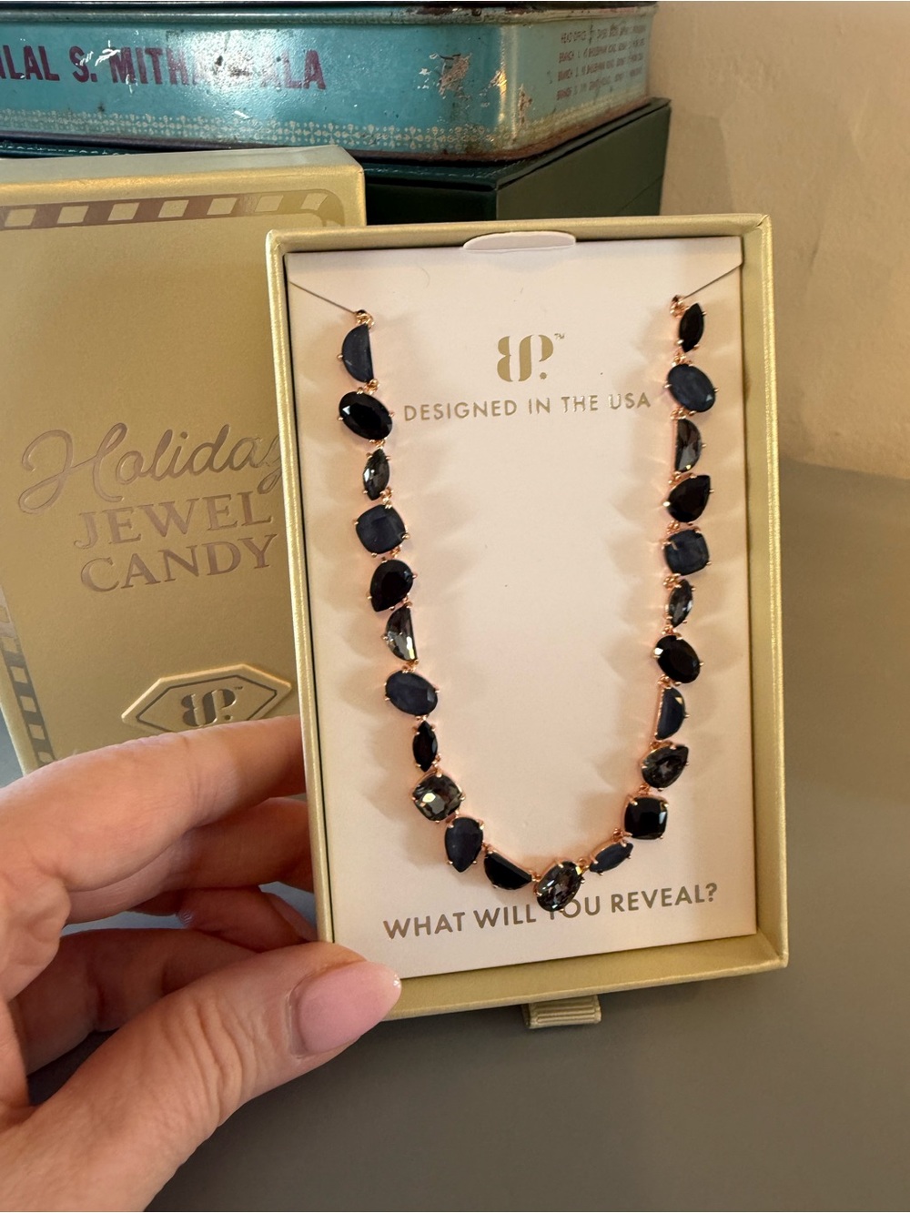 Bomb Party Holiday Jewel Candy RG Necklace Iced Out Sugar Drip Luxe Licorice